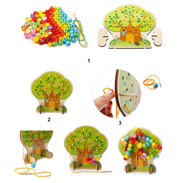 Joc Montessori, pomul cu fructe - 102 piese