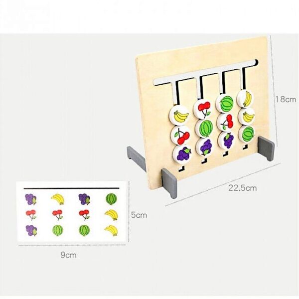 Set Puzzle Montessori, Sa invatam fructele si culorile 4 in 1