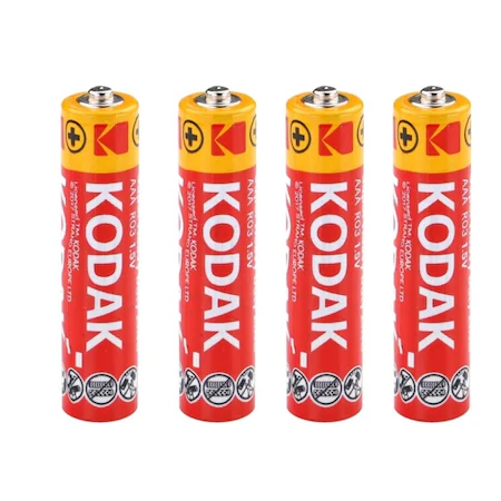Set 4 baterii AAA Kodak, Super Heavy Duty zinc