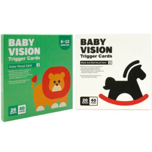 Set 20 carduri stimulare vizuala bebelusi, cartonase cu imagini